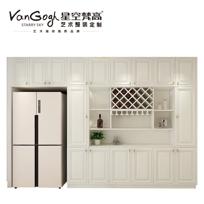 【星空梵高】現(xiàn)代簡(jiǎn)約整體定制酒柜 布雷之歌·法式門(mén)芯-2酒柜