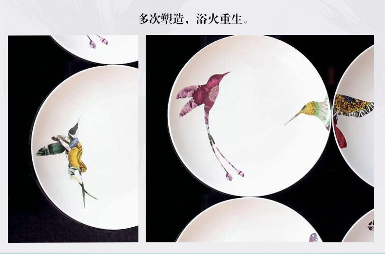 設計師樣板間實物盤子畫 現代輕奢餐廳玄關立體掛畫 錦瓷