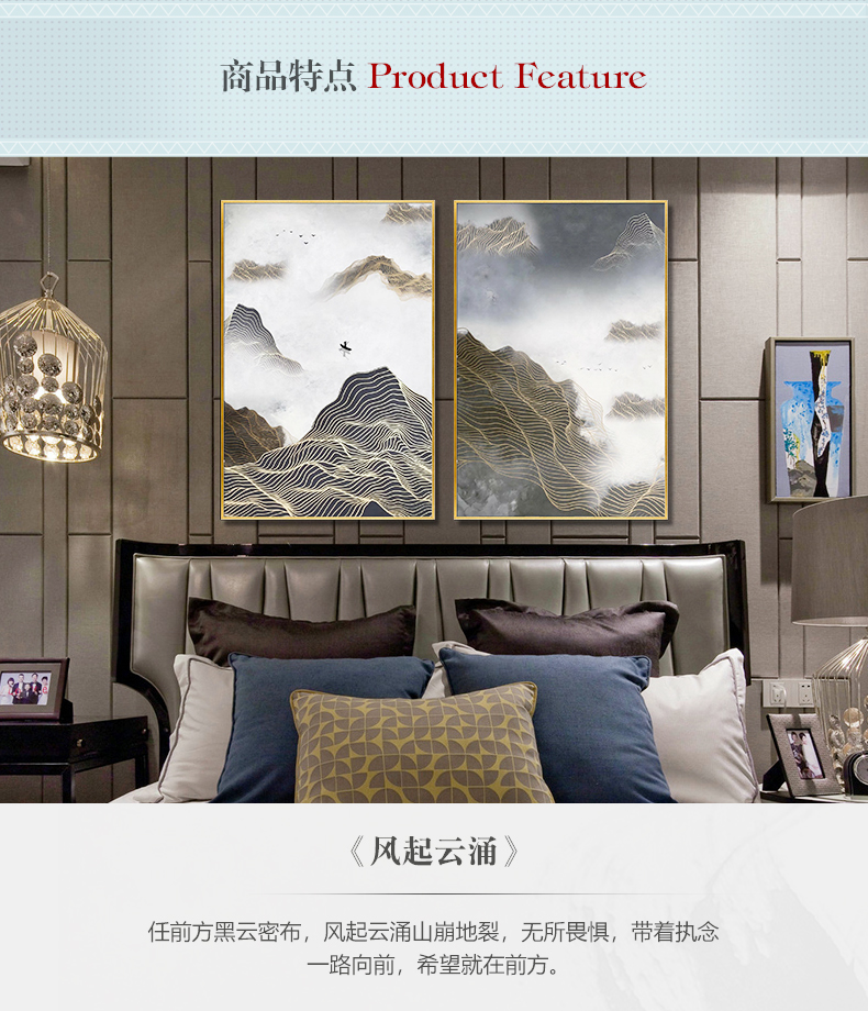 現(xiàn)代抽象裝飾畫 唯美風景玄關走廊客廳掛畫 辦公室晶瓷畫 純手繪油畫 風起云涌