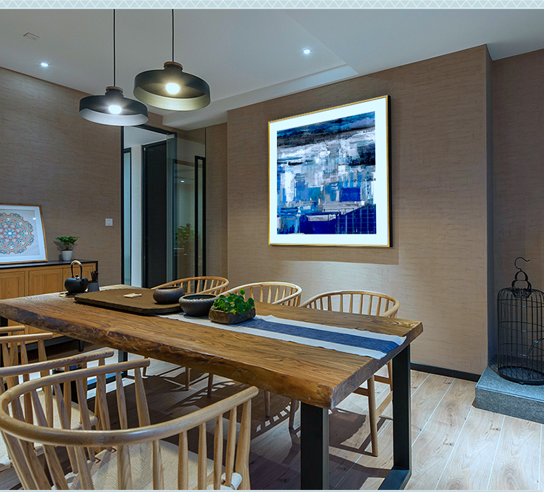 抽象晶瓷工藝畫(huà) 客廳裝飾畫(huà) 樣板房掛畫(huà) 玄關(guān)晶瓷畫(huà) 純手繪油畫(huà) 凌痕