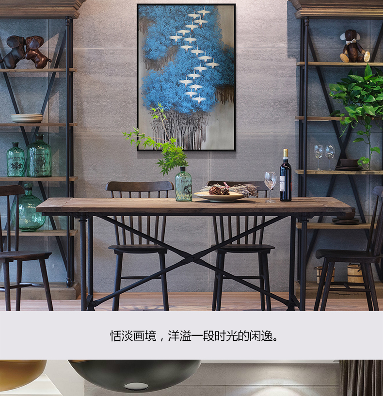 現(xiàn)代簡約抽象畫 客廳掛畫臥室藝術(shù)裝飾畫 手繪油畫  白雁過林