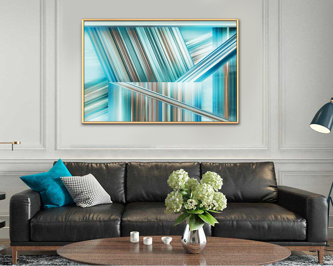 客廳裝飾畫(huà) 新中式書(shū)房辦公室配畫(huà) 晶瓷畫(huà) 壁畫(huà)  幾何系列