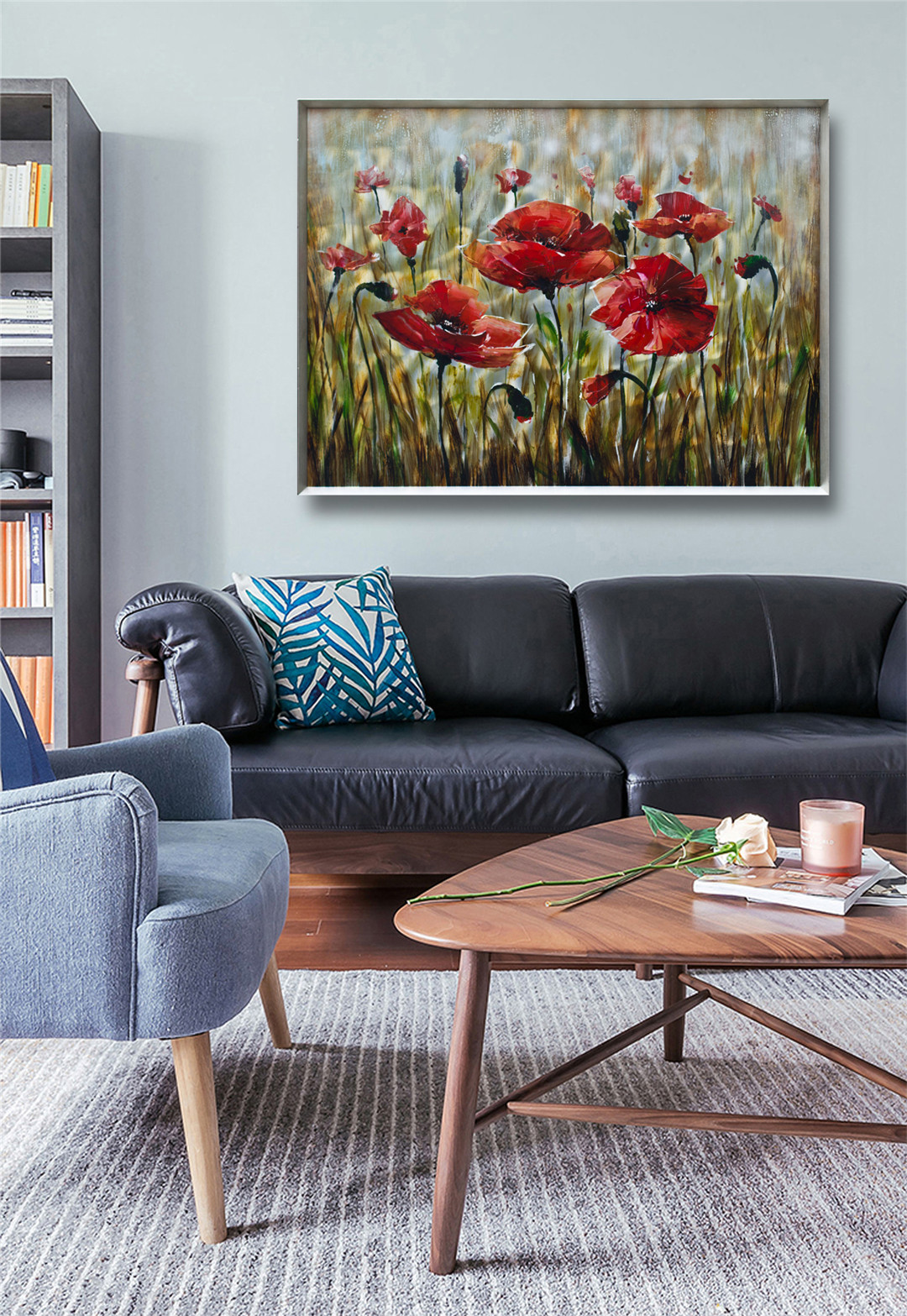 網(wǎng)紅咖啡廳火鍋服裝餐飲飯店鋪房間墻壁墻面裝飾復(fù)古工業(yè)風(fēng)鐵藝畫 花草樹木系列2