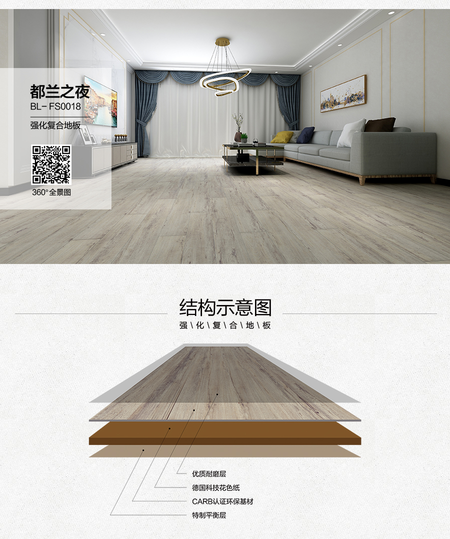 雅柏麗地板 強化復合地板 強化復合地板十大品牌 BL-FS0018都蘭之夜