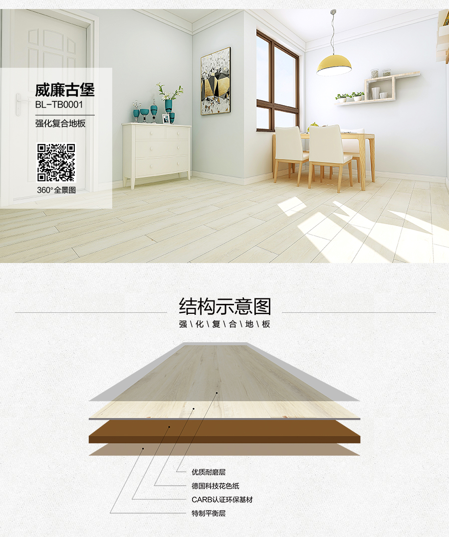雅柏麗地板 強化復合地板 強化復合地板十大品牌 BL-TB0001威廉古堡