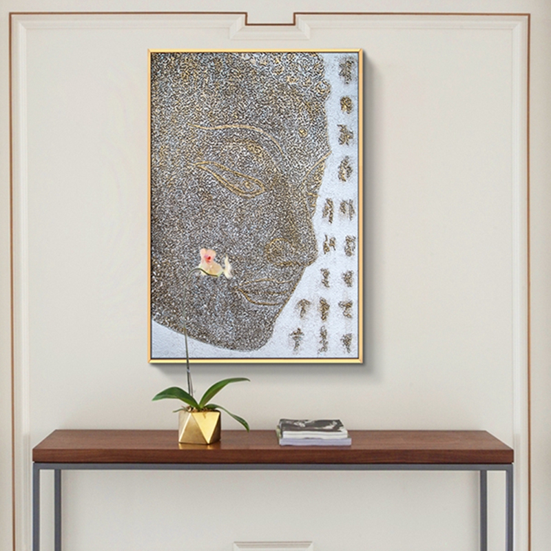 現(xiàn)代創(chuàng)意客廳裝飾畫 臥室原創(chuàng)手繪砂巖立體畫 餐廳環(huán)保PS框掛畫 側(cè)臉