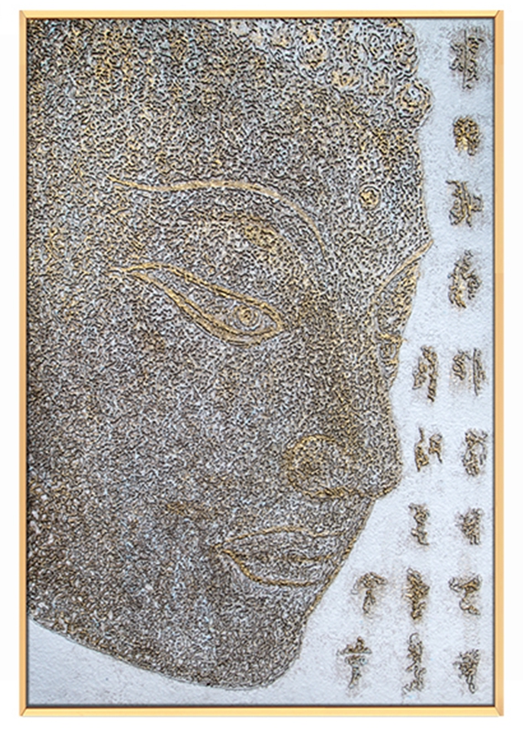 現(xiàn)代創(chuàng)意客廳裝飾畫 臥室原創(chuàng)手繪砂巖立體畫 餐廳環(huán)保PS框掛畫 側(cè)臉