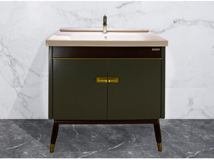 落地式陶瓷浴室柜,現(xiàn)代簡約實木浴室柜,GOHGOH浴室柜