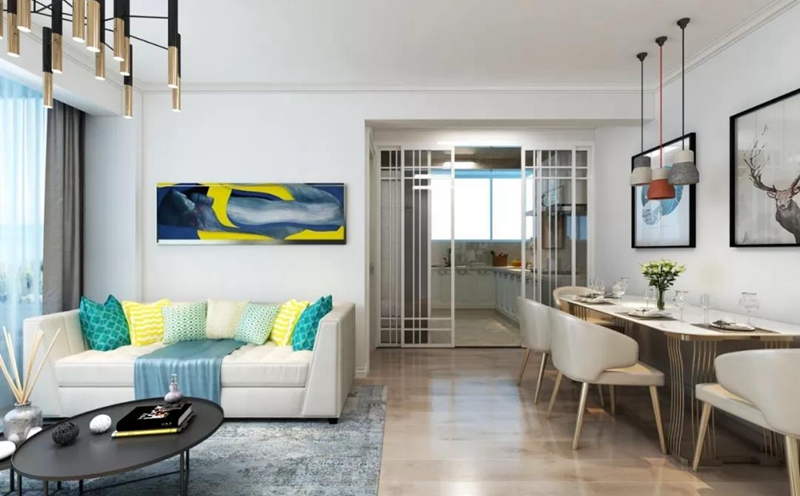 濱河花園101㎡,現(xiàn)代風(fēng)格